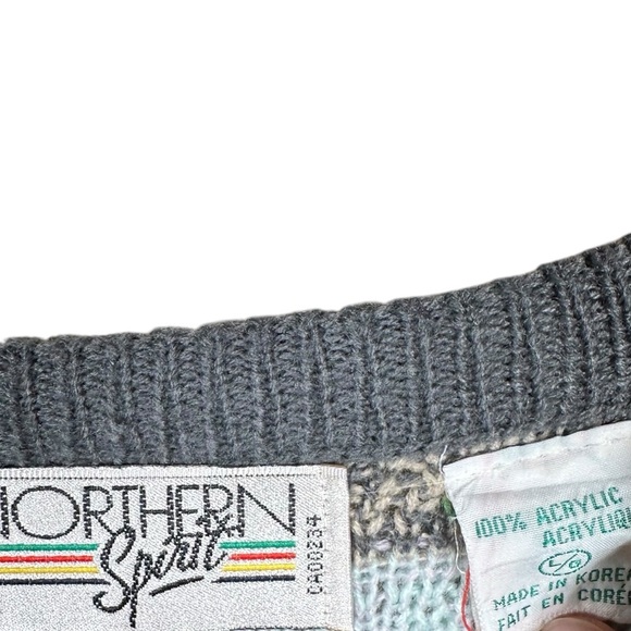 VINTAGE Retro Knit Crewneck Sweater - Picture 6 of 7